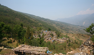ネパール、森林が再生された事業地