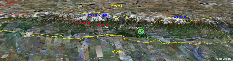 ネパール・ヒマラヤ鳥瞰図